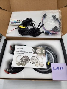 SUNPIE Compatible with Harley Motorcycles 7 inch RGBW Halo Head light RGBW Fog - Foto 1 di 8