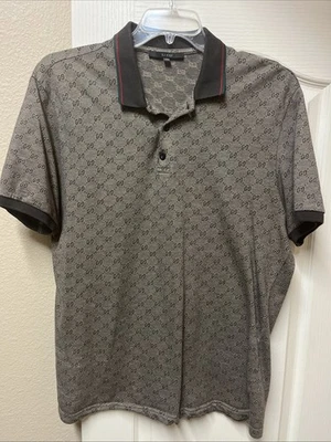Camisa Polo Gucci Para Hombre Talla XXL Regular Algodón Color Marrón GG Cuello Rojo Verde Foto 1 de 4