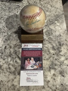 JSA COA LOU BOUDREAU SIGNED AUTOGRAPHED BASEBALL BALL MLB HOF W HOLDER - Picture 1 of 5