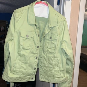 TALBOTS Women’s Green Jean Jacket Size XL ✨ - Picture 1 of 6