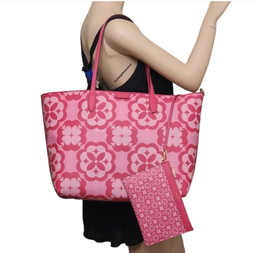 Set tote Kate Spade Sutton oversize floreale rosa