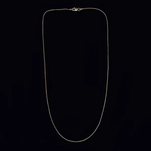 14k YELLOW GOLD WHEAT CHAIN 18in 0.84mm NECKLACE CLASSIC DAINTY THIN HERRINGBONE - Picture 1 of 3