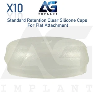 10 tapas de silicona estándar transparentes accesorio plano sobredentadura 1800 g prótesis - Imagen 1 de 3