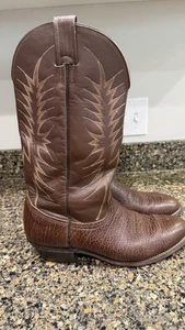 Botas vaqueras vaqueras de cuero marrón Nocona EE. UU. para hombre talla 9D Rodeo - Imagen 1 de 13