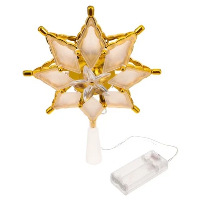  Puntale Albero Natale Stella Di Plastica Cima Dell'albero Decorazione - Immagine 1 di 4