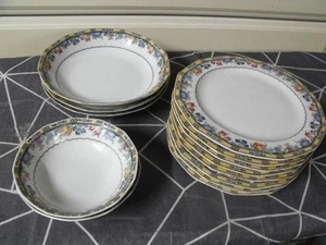 Princess-China Belwood Bavaria Geo F. Bassett & Co. Newport Juego Mixto de 13 Piezas - Imagen 1 de 5