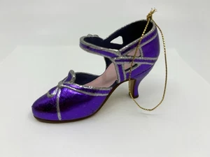 Metropolitan Museum of Art MMA Purple Violet Stiletto Heel Shoe Ornament 2010 - Picture 1 of 5