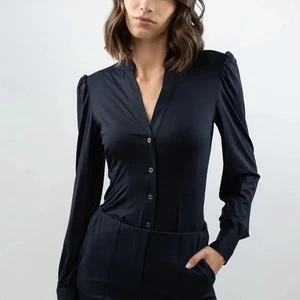 Luxeire schwarze Bluse Gr. Large - Bild 1 von 5