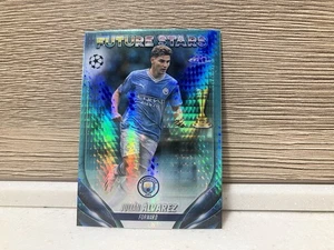 Topps Chrome 2023-24 Julian Alvarez Aqua Refractor Manchester City Future Stars - Picture 1 of 2