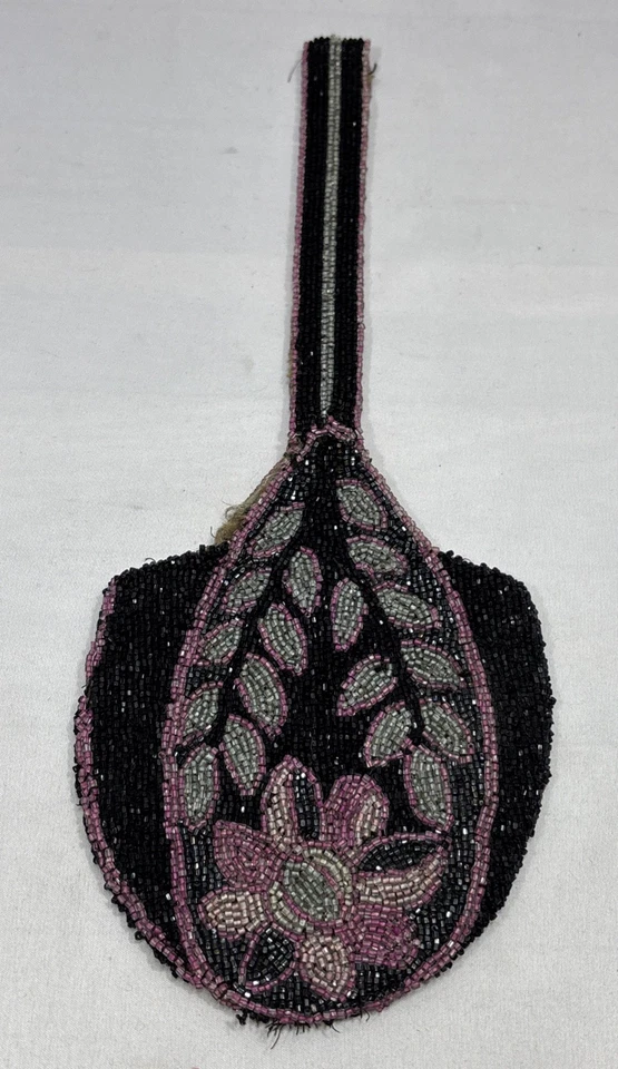 Antique Micro Beaded Flapper Art Deco Purse Evening Hand Bag Wristlet Nouveau - Image 1 of 4