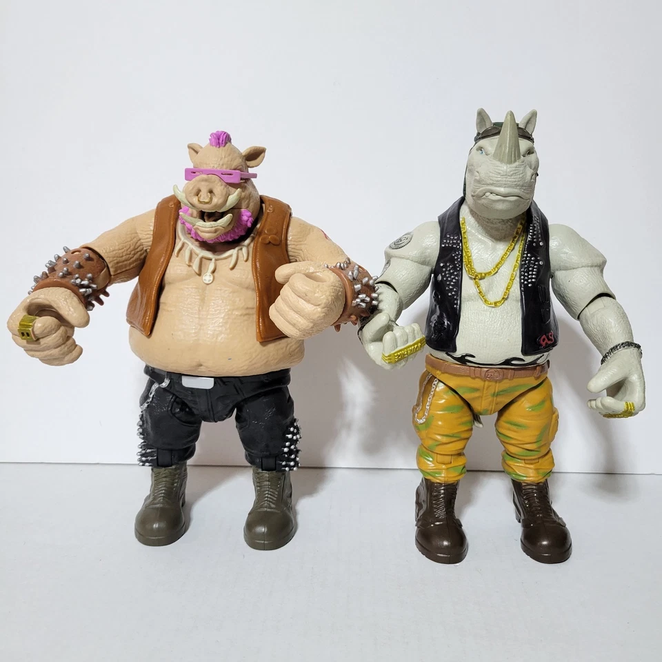 Teenage Mutant Ninja Turtles Out Of The Shadows 11" ROCKSTEADY BEBOP Figures - Image 1 of 4