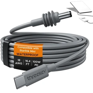 for Starlink Mini USB C to DC Cable 16.4ft, 100W USB C to DC Power Cord 18AWG... - Picture 1 of 8