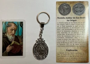 Llavero De San Benito Abad. Keychain Of St Benedict Abbot. Exorcism, Favors - Picture 1 of 8