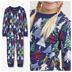 Hanna Andersson Kid Holiday Print Long John Pajama Set Size US12 - Picture 1 of 8