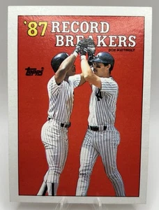 DON MATTINGLY RICKEY HENDERSON 1988 TOPPS RECORD BREAKERS #2 - Picture 1 of 2