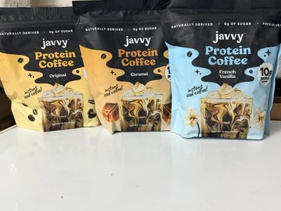 Javy - Pack de 3 Café Proteico Original Caramelo Francés Vainilla Foto 1 de 4