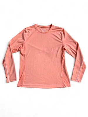 Женская футболка Huk для активной рыбалки с длинным рукавом - неоновый оранжевый коралл-L - Изображение 1 из 4