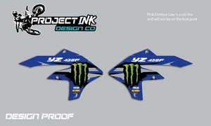 Yamaha YZ450F 2023 2024 2025 + YZ250F 2024 2025 2026 SHROUD Graphics stickers - Picture 1 of 8