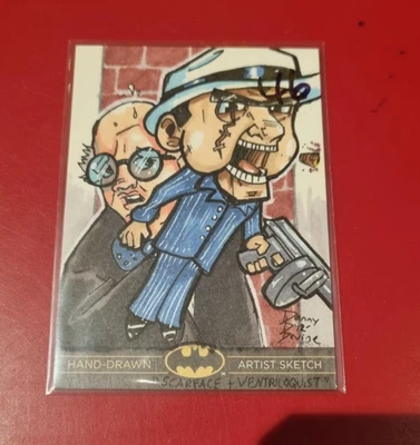 2012 Batman: The Legend Hand Drawn Sketch Card by Danny Devine - scarface 1/1 - Image 1 of 2