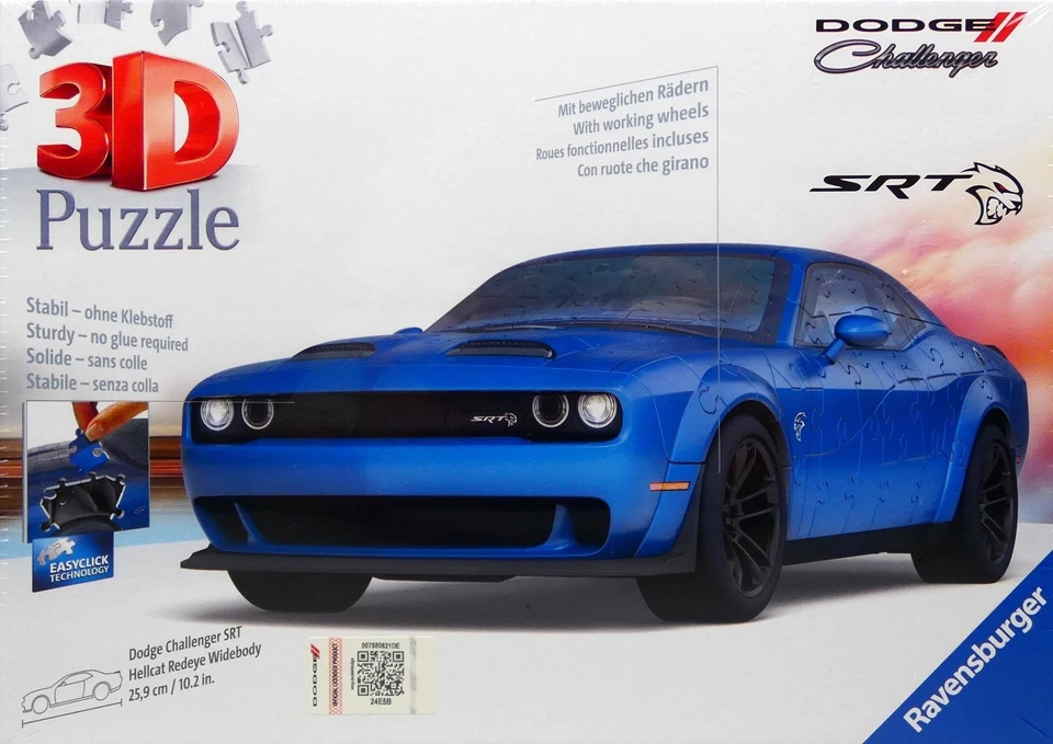 Ravensburger Dodge Challenger SRT Hellcat 3D Puzzle 163 Pcs (10+) - New & Sealed - Image 1 of 4
