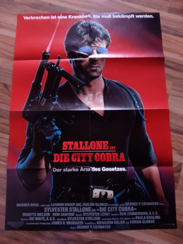 Cobra Stallone 1986 Kinoplakat A1 Sylvester Stallone - Bild 1 von 1