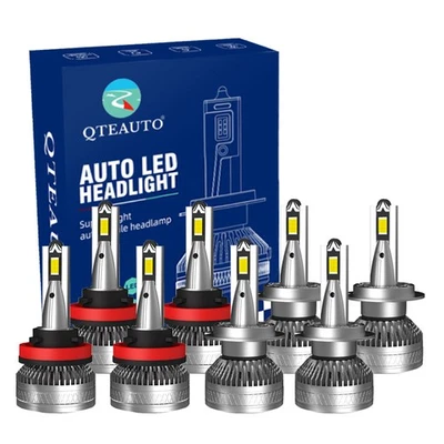 8PC H8/H9/H11 H7 LED Daytime High Low Beam Fog Light 140W For 2009-2011 BMW 335D - Image 1 of 4