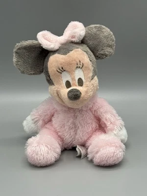 Disney Minnie Mouse Plush Chime Rattle Pink Gray 10 Inch Stuffed Animal - Image 1 of 4