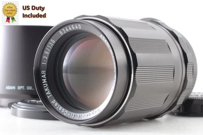 [MINT w/Hood] Pentax  SMC Takumar 135mm F3.5 MF lens for M42 mount From JAPAN - Image 1 of 4