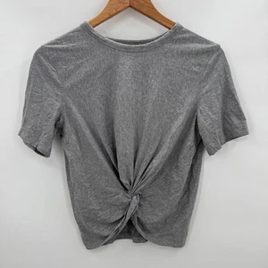 Lululemon Crescent Tee Twist Front T-Shirt Gray Short Sleeve Top Women's Size 4 - Picture 1 of 3