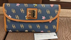 Dooney & Bourke Navy Gretta Neuheit 🐝🧁Continental Clutch Geldbörse Neu mit Etikett - Bild 1 von 6