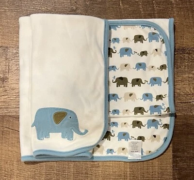 Gymboree Elephant Baby Blanket  Reversible Lovey Security Peanut 2009 - Image 1 of 4