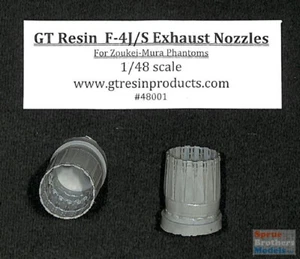 GTR48001 1:48 GT Resin F-4J F-4S Phantom II Exhaust Nozzles (ZKM kit) - Picture 1 of 2