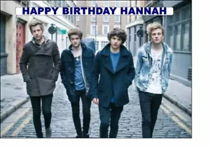 TOPPER PASTEL CUMPLEAÑOS GLASEADO COMESTIBLE A4 BOY BAND THE VAMPS - Imagen 1 de 1