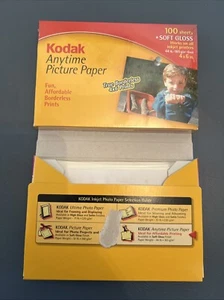 Kodak Photo Paper Anytime Picture Soft Gloss 4x6 100 Sheets Sealed New NIP plus - Picture 1 of 7