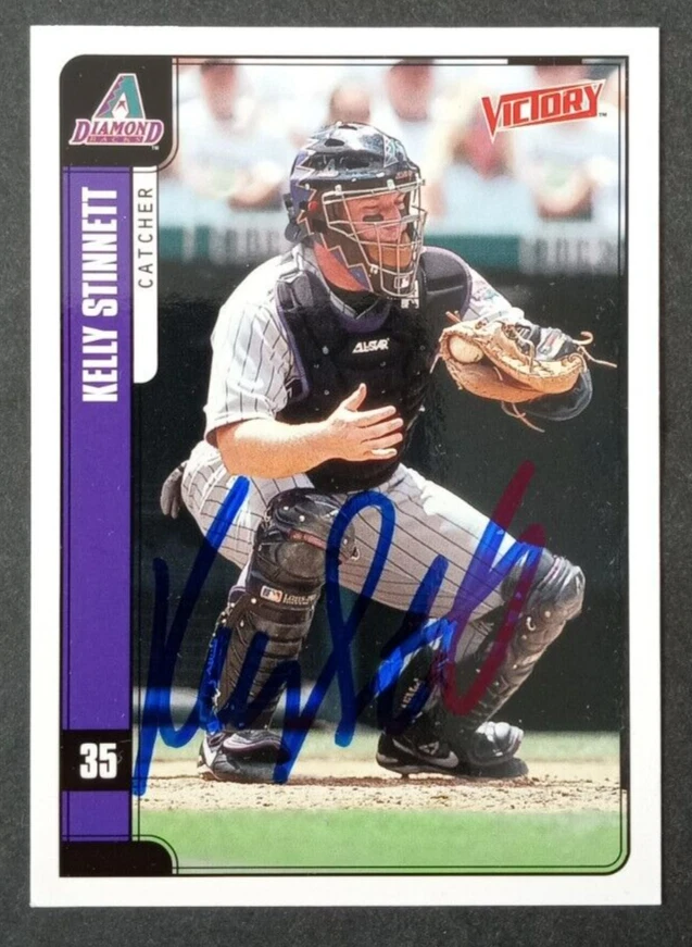 2001 Upper Deck ( VICTORY ) SIGNED: Kelly Stinnett, DIAMONDBACKS #350 - Image 1 of 1