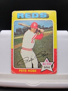 1975 TOPPS #320 PETE ROSE CINCINNATI REDS NL ALL STAR BASEBALL CARD OUTFIELD ⚾️