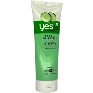 Yes to CUCUMBERS Total Shine Aloe SHAMPOO For All Hair Types Paraben-Free 9.5 oz - Picture 1 of 6