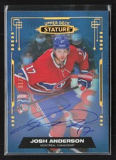 Josh Anderson 2021-22 Upper Deck Stature Auto Blue Autograph /10 {0822