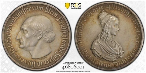 Undated Germany Westphalia Medal PCGS SP64 Lot#GV4873 Jaeger-N29 Cover