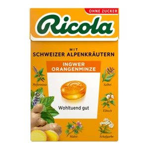 Ricola Ingwer Orangenminze mit Schweizer Alpenkräutern ohne Zucker 50g - Bild 1 von 1