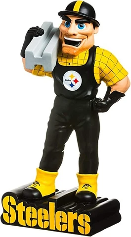 STEELY McBEAM PITTSBURGH STEELERS Mascot 12" Statue - New in box Cover