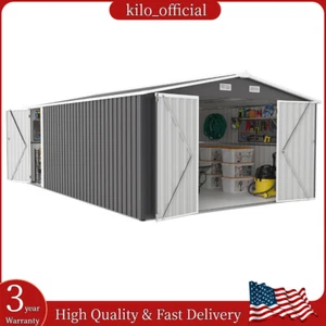 10×14ft Campcraft Outdoor Storage Shed w/Lockable Door & Vent for Garden & Patio - Picture 1 of 22