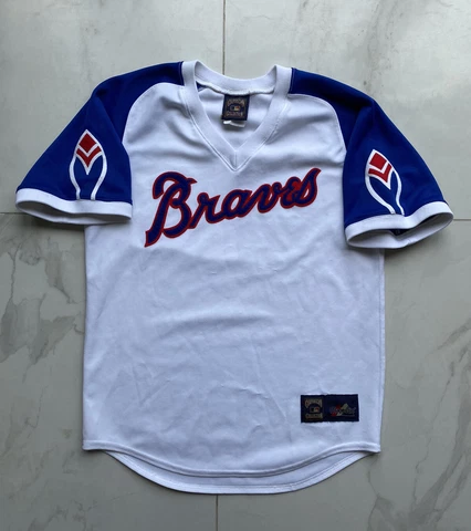 1974 Majestic Cooperstown Collection Atlanta Braves Jersey Large Made In USA Cover