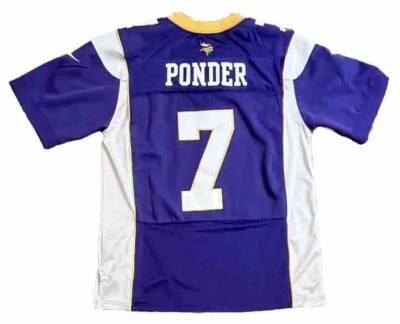 Christian Ponder — Camiseta cosida Nike de los Minnesota Vikings — Talla 40 Foto 1 de 4