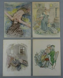 CHIMOT 4 estampes femmes nues érotisme curiosa - Imagen 1 de 2