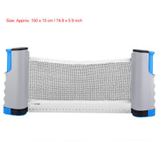 (Gray Blue) Ping Pong Net Collapsible Table Tennis Net Outdoor Portable