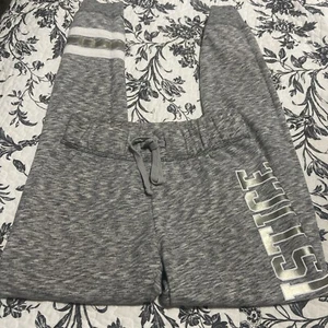 Girls Youth Justice Gray Joggers Size 12 Side Logo  - Picture 1 of 4