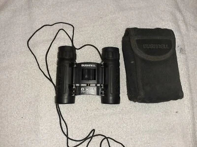 Bushnell Black Compact  8 x 21 Binoculars 392FT at 1000 Yds. Adjustable Focus. - Image 1 of 4