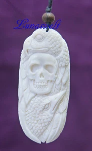 Cadena Hueso Águila Calavera 7 x 3 cm - Imagen 1 de 1
