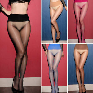 1D Women Sexy Ultra Thin Sheer Oil Shiny Glossy Pantyhose Nylon Tights Stockings
